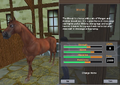 The Chestnut Morab as it appears in Star Stable: The Spring Rider