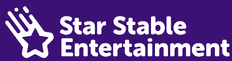 A Falling Star icon on on a Purple Background with the text 'Star Stable Entertainment' next to it