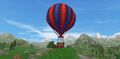 The hot air balloon near Fort Pinta